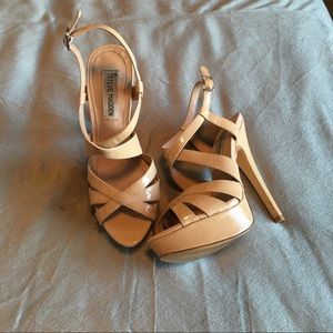 Steve Madden strappy nude heels