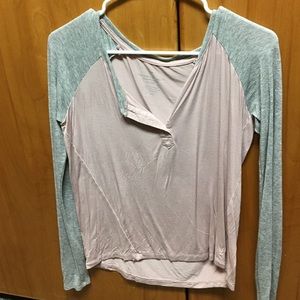 Light pink and silver top