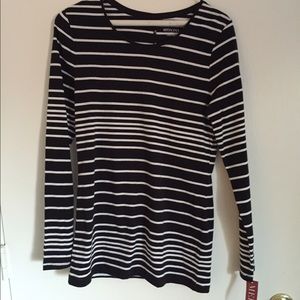 Asymmetrical Striped Longsleeve