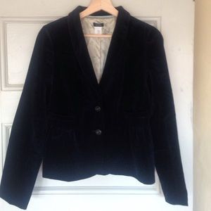 J. Crew Velvet Eden Blazer - Navy