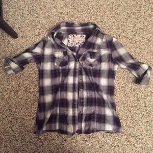Arizona purple plaid shirt
