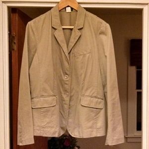 J Crew Factory cotton khaki blazer, size 14.