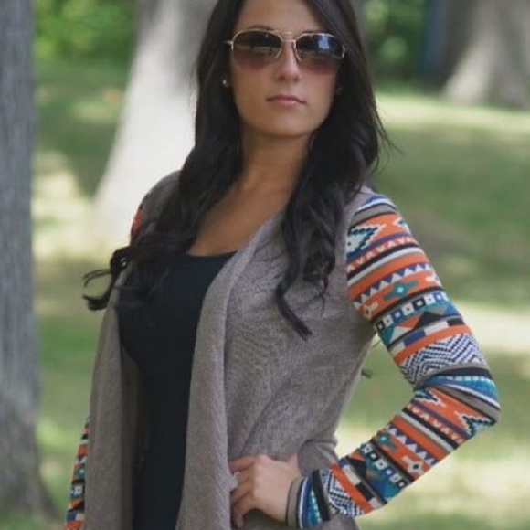 Flying Tomato Aztec Cardigan