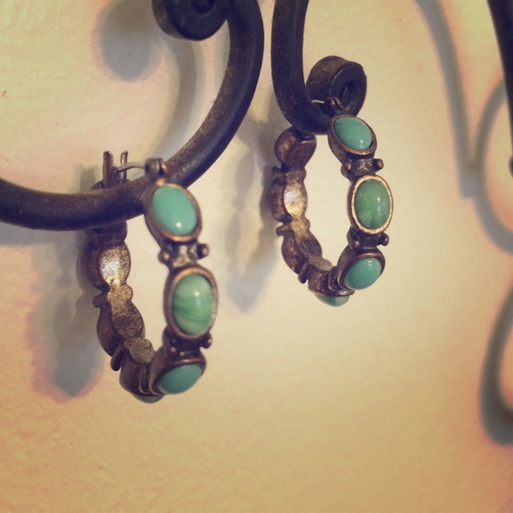 Turquoise Hoop earrings