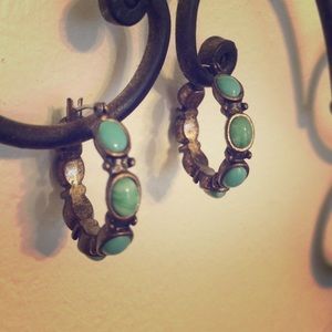 Turquoise Hoop earrings