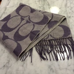 Coach logo purple scarf