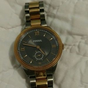 Fossil ladies two tone watch