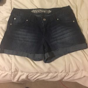 Express Jean Shorts Medium Wash