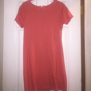 Orange and White Striped Dress 💖