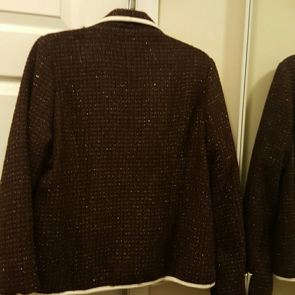 NWTBrown jacket with cream piping Hot in Hollywood - Picture 4 of 4