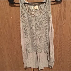 Lace front tank top