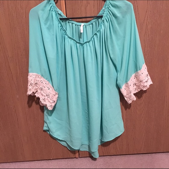 3/4 sleeve sheer shirt