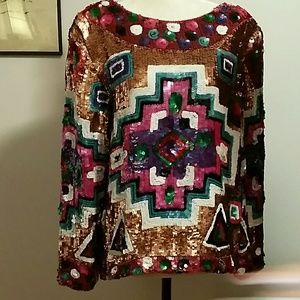 Sale, was $69 Vtg. Joseph Le Bon Sequined blouse