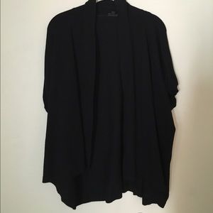 Short sleeve draped cardigan