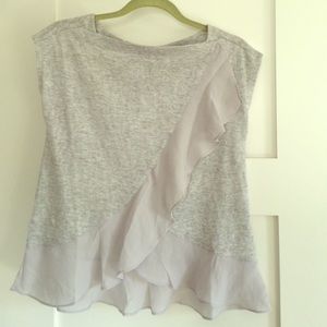 Ruffle Cross-Front Blouse