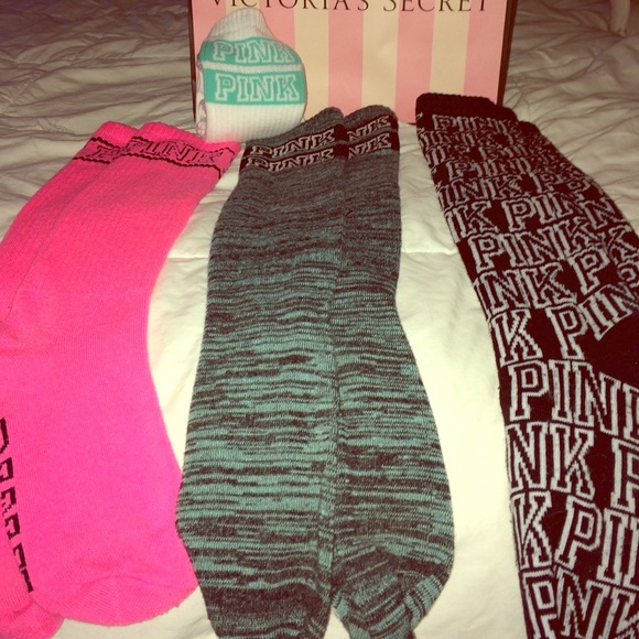 1 pair of Victoria's Secret PINK knee high socks