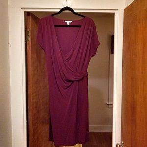 Banana Republic burgundy faux wrap dress, XL