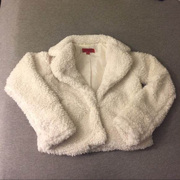 Coffee shop plush white jacket size S - Picture 3 of 3