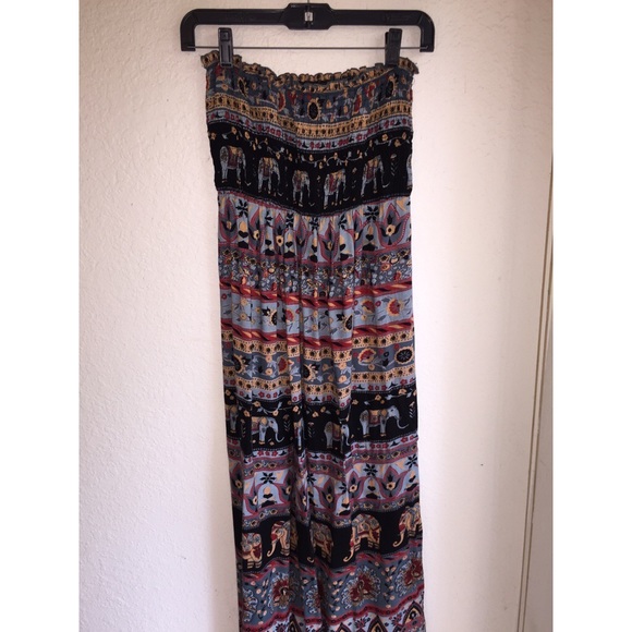 Elephant print maxi dress
