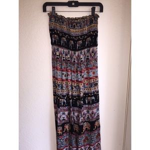 Elephant print maxi dress