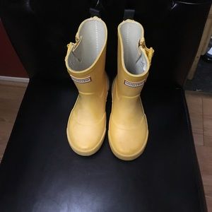 Girls Yellow Hunter Rain Boots -