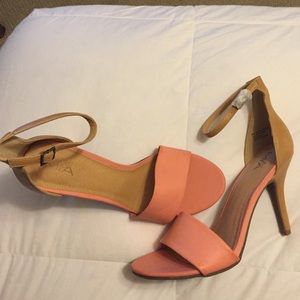 Coral and beige sandals Mia size 9.5