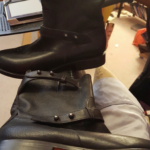 Rag and bone leather moto boots