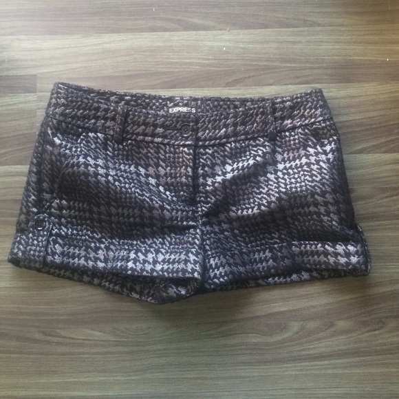 Express black & silver shorts