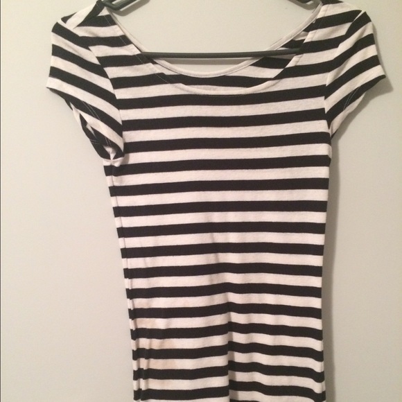 Black and white Striped top