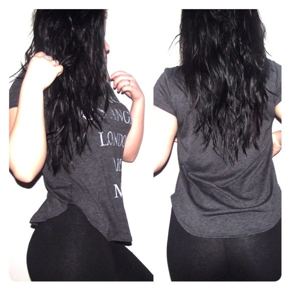 Grey T-shirt, Faded Letters