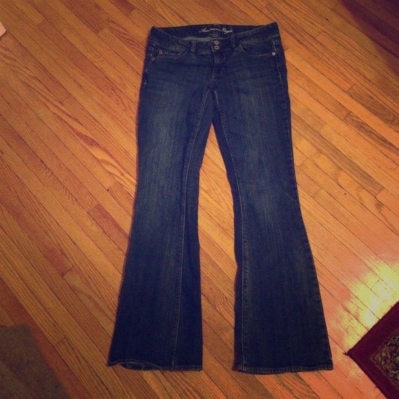 American eagle artist denim dark wash jeans sz 8