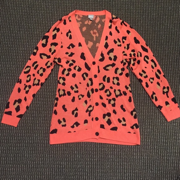 Cheetah print boyfriend cardigan