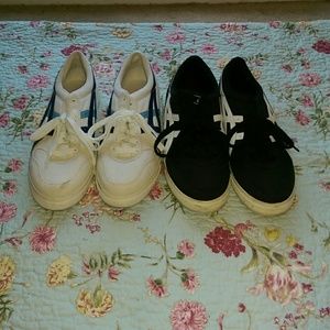 2 pairs of asics shoes