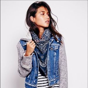 Free People Denim-Knit Jacket