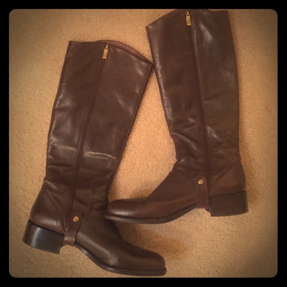Via Spiga brown leather riding boots