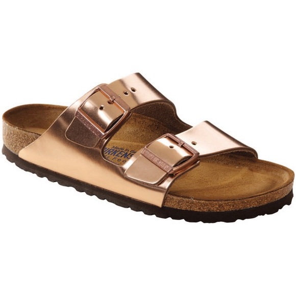 Rose gold Birkenstocks