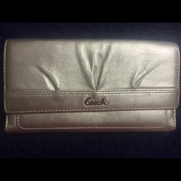 Silver coach wallet