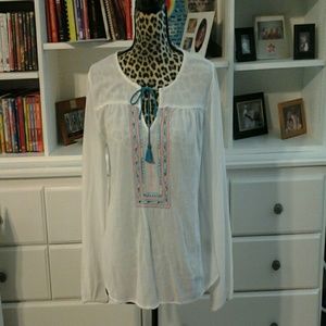 White peasant top