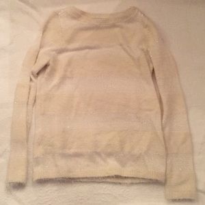 Fuzzy LOFT sequins sweater SZ L