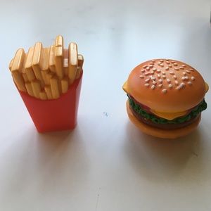 Hamburger and Fries shaped lip balm