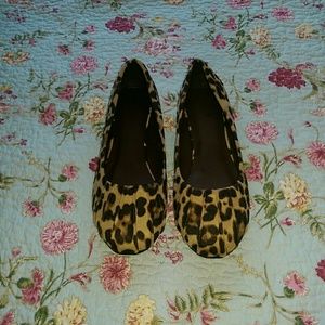 Leopard print flats