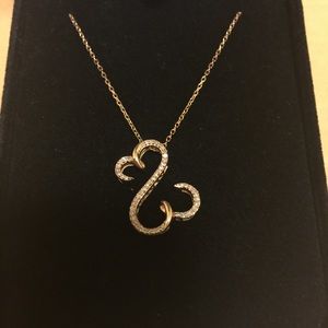 Kay's Rose Gold Open Heart Necklace