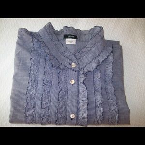 JCrew Long Sleeve Shirt with Ruffles