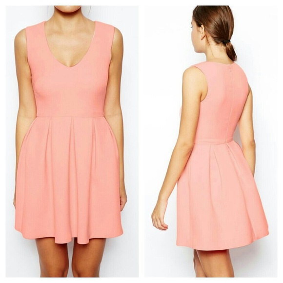 ASOS peach skater dress