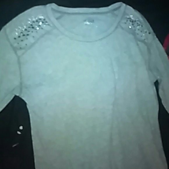 Girls Justice grey long sleeve shirt