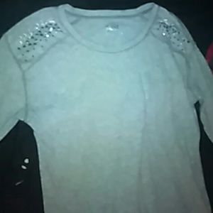 Girls Justice grey long sleeve shirt