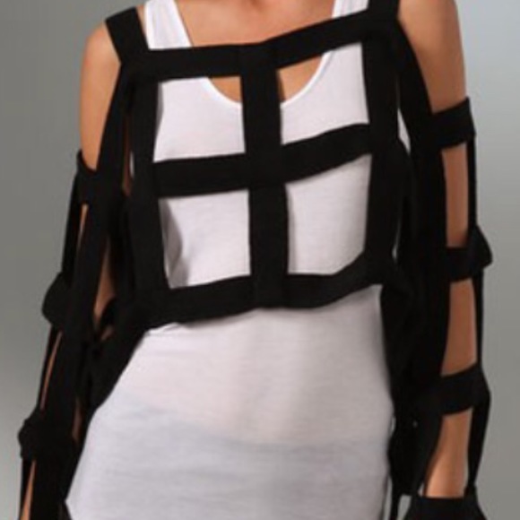 Evil Twin caged knit crop top