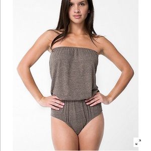 Strapless romper in Tri-Blend