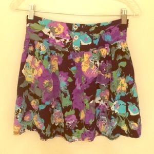 Floral, high-waisted skirt