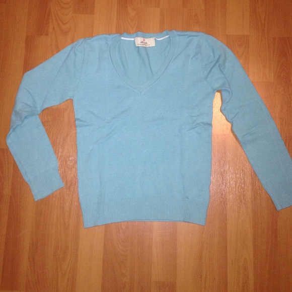 Atmosphere teal v-neck sweater